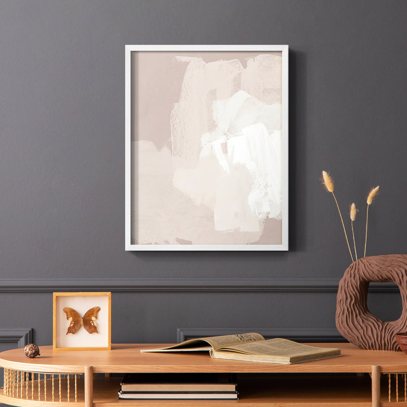 Cloud Slate II, reproduction encadrée - bois massif, H 14 po x l 11 po, Blanc
