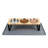 Triple Stainless Steel Pet Bowl Feeder with Bamboo Stand and Non‑Slip Silicone Mat for Cats & Small Dogs