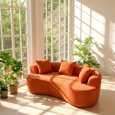 Canapé à deux places en tissu chenille l 66,93 po x P 40,35 po x H 24,41 po CozyLiv