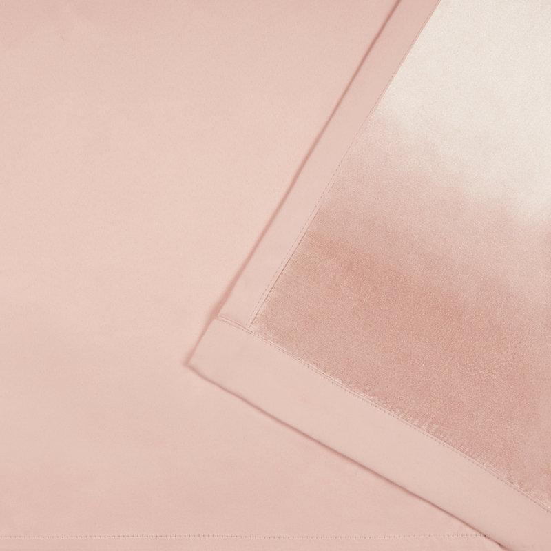 Catarina Solid Colour Linen Tailored 52'' W Window Valance, Pink