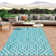 Geometric Reversible Plastic Outdoor Rug Yard Seaside Camping Large Mat