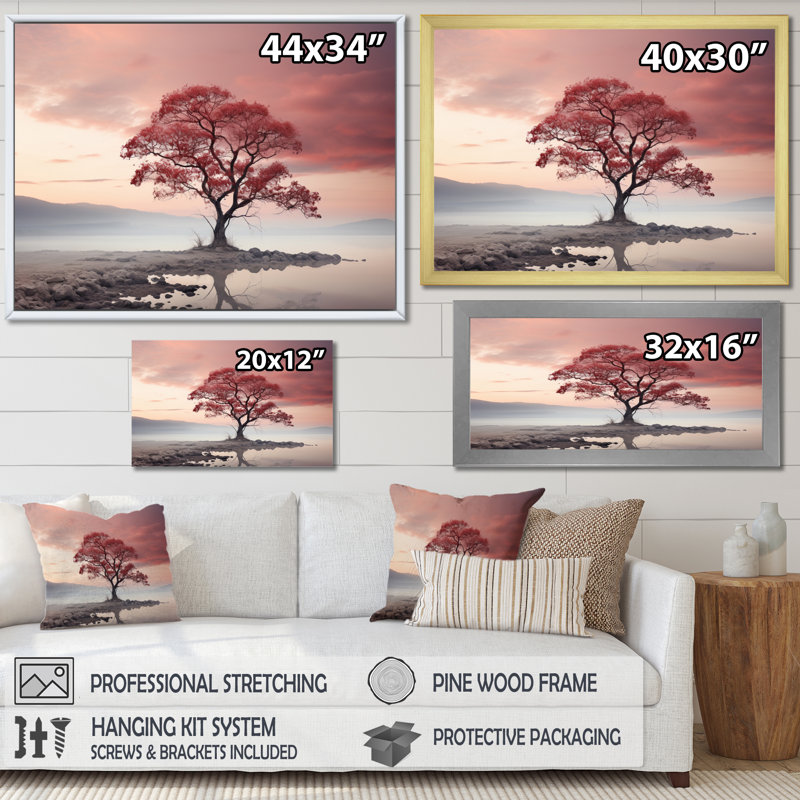 «Sky Ephemeral Glow» sur toile, H 34 po x l 44 po x P 1,5 po, Cadre doré à une seule photo