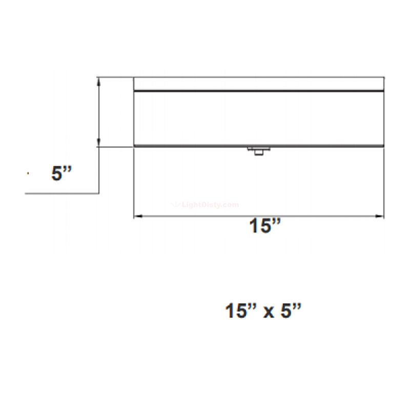 Fordville Fabric LED Flush Mount, Brushed Nickel, 15" H x 5" W x 5" D