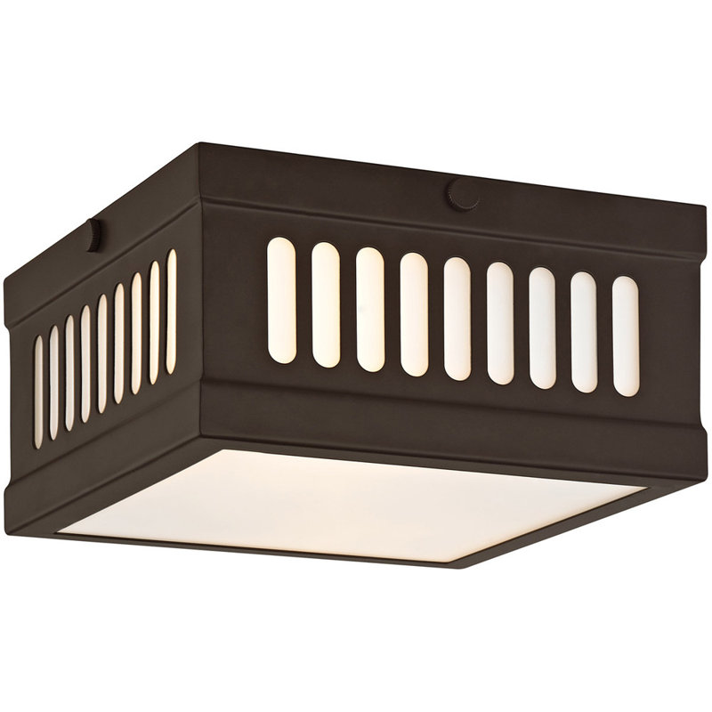 Alix Glass Flush Mount, Bronze