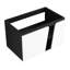 Meuble-lavabo moderne 32 po, option de fermeture en douceur, blanc et noir 32 po avec fermeture en douceur, fixation murale