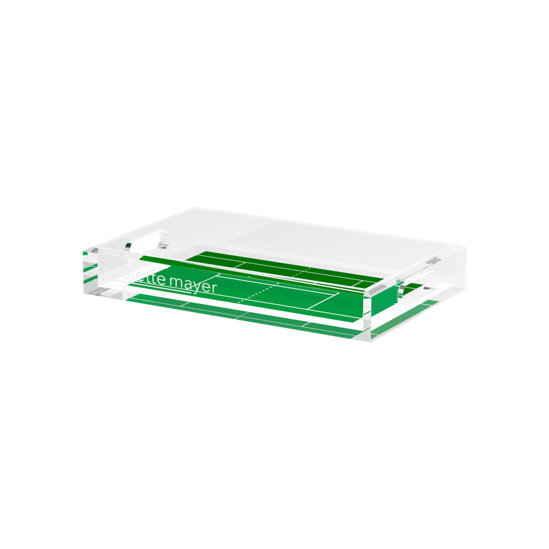 Rectangle Geometric Decorative Tray, 2" H x 12.5" W x 7.75" D