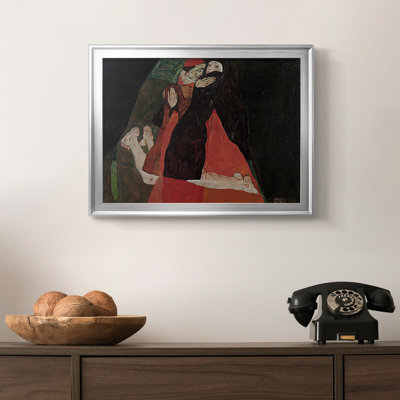 Cardinal et nonne (caresse) - Egon Schiele - Toile tendue avec cadre 1912