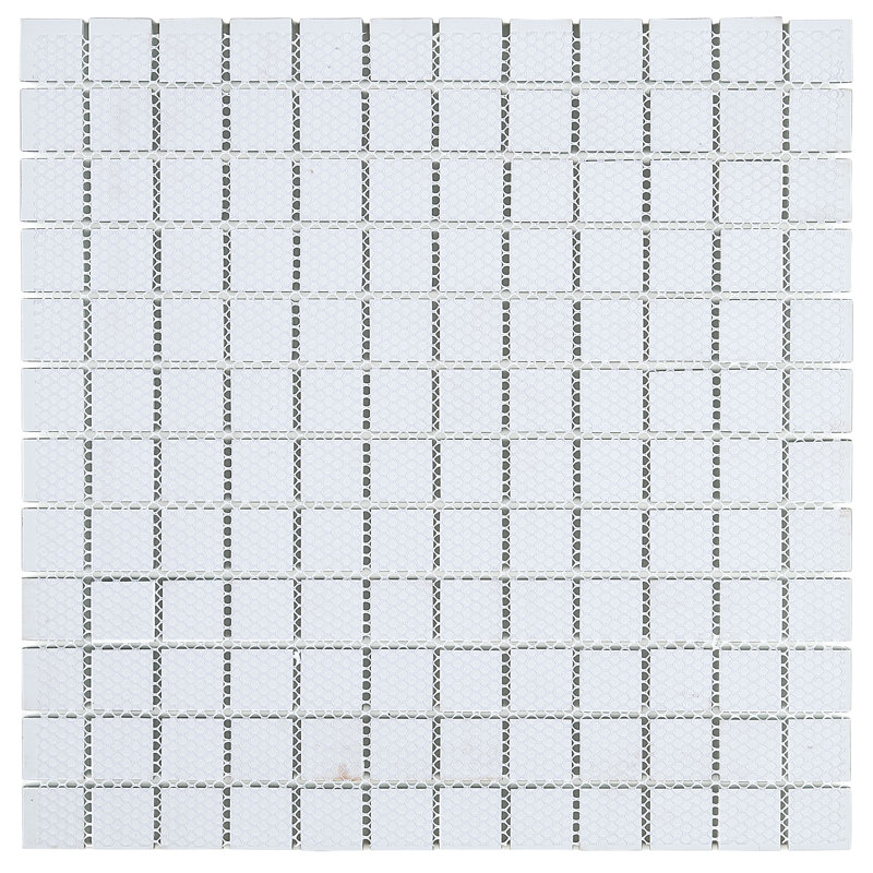 Color Wave 1" x 1" Glass Mosaic Field Tile in Twilight Blue, Classic Solid Whisper Green