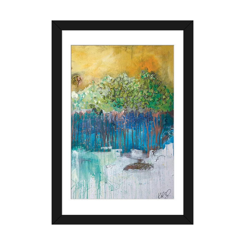 « dimensionnelle trees ii », art mural sur toile tendue, Papier d'art encadré noir, Blanc, H 24 po x l 16 po x P 1 po