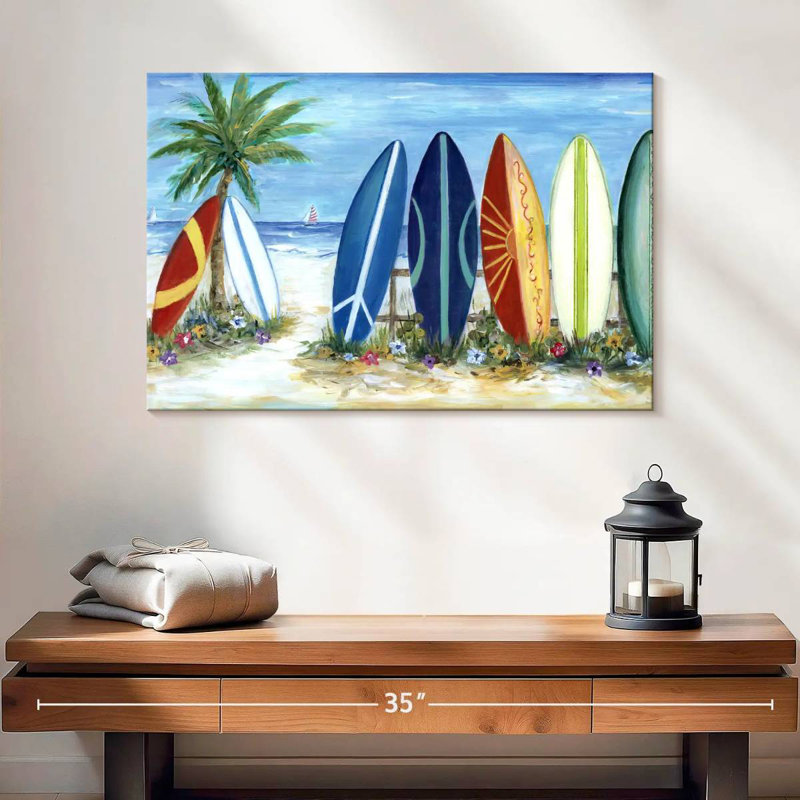 Senne Surf's Up Surfboards, 16" H x 24" W