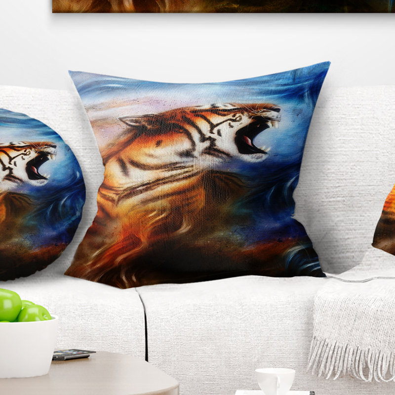 Coussin décoratif à montage en portrait à l’animal, 16 po x 1 po, Coussin décoratif