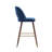 Loganville Velvet Upholstered Bar Stool with Rubberwood Legs-1834192561