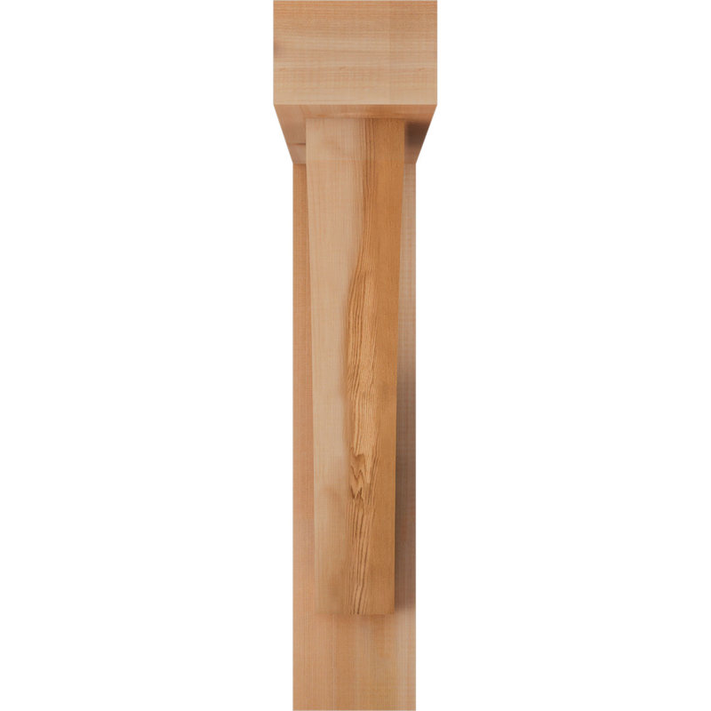 Thorton Block Bracket with Offset Brace, 28 x 28, 5 1/2"W Western Red Cedar (Smooth)