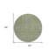 Tapis rond lavable à pois 8 po