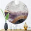 «Ocean Waves Fluidité In Marble I», art mural rond en marbre abstrait-88629277