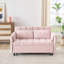 Lit escamotable 3 en 1 rose moderne, meubles de salon en velours de 52 po, dossier et siège rembourrés en éponge, support, convertible de 500 lb avec fonctionnalité, sièges, rembourrage, fabrication-1065918582