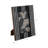 Modern Resin And Wood Picture Frame With Vertical Inlay Design For Home Office Bedroom Or Living Room Display Contemporary Polyresin Glass Construction - 1" Black & Ivory-1103365187