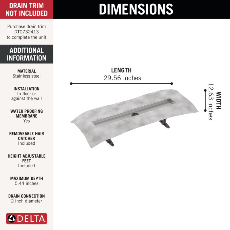 Linear Shower Drain Rough