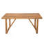 Table de salle à manger d'extérieur en bois d'acacia de 67 po, idéale pour les rassemblements de patio et de jardin