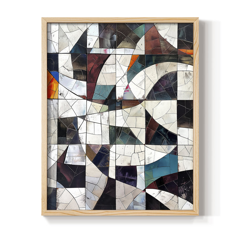 ABSTRACT Series LXII, reproduction encadrée - bois massif, H 21 po x l 17 po