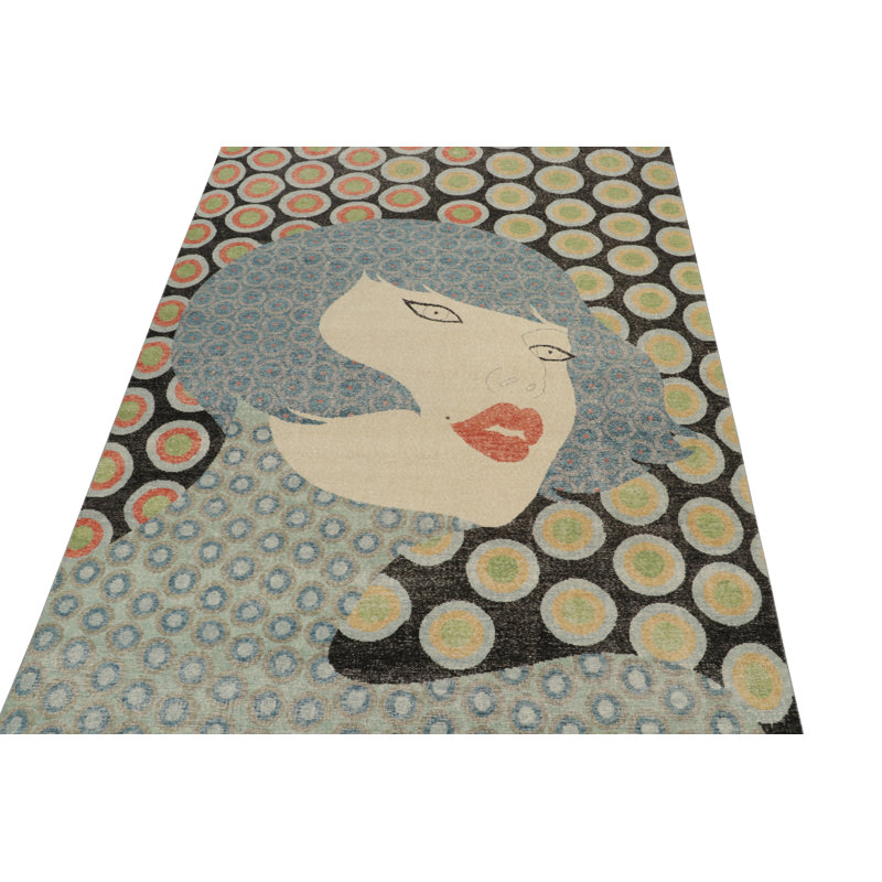 Distressed Homage Handmade Kilim Wool Animal Print Area Rug, Rectangle 14' x 20'