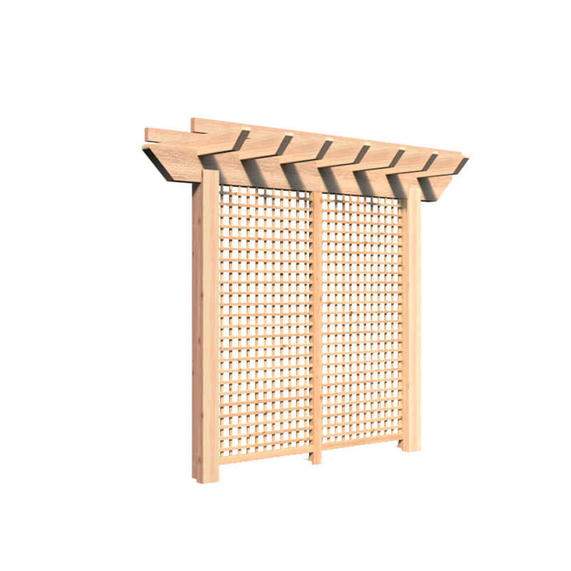 Pergola en bois massif, H 8 pi x P 8 pi