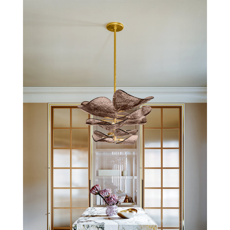 Cardiff Chandelier in Vintage Gold Leaf