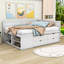Lit de jour Nadira avec tiroirs de rangement, tablettes et lattes-366878358-366878361