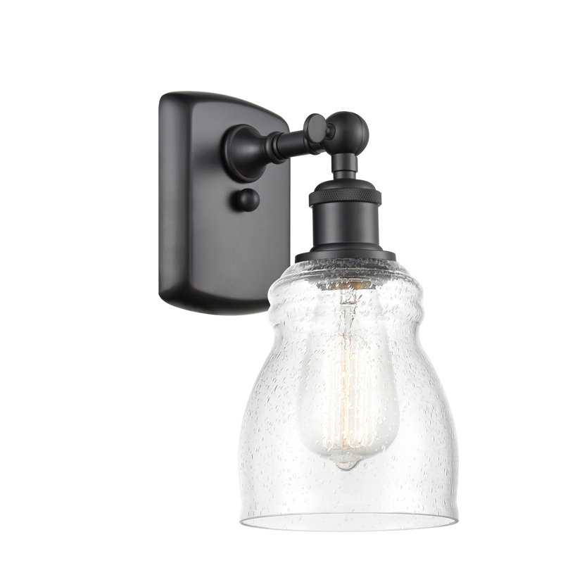 Mccarver Armed Sconce, LED, Seedy, Matte Black