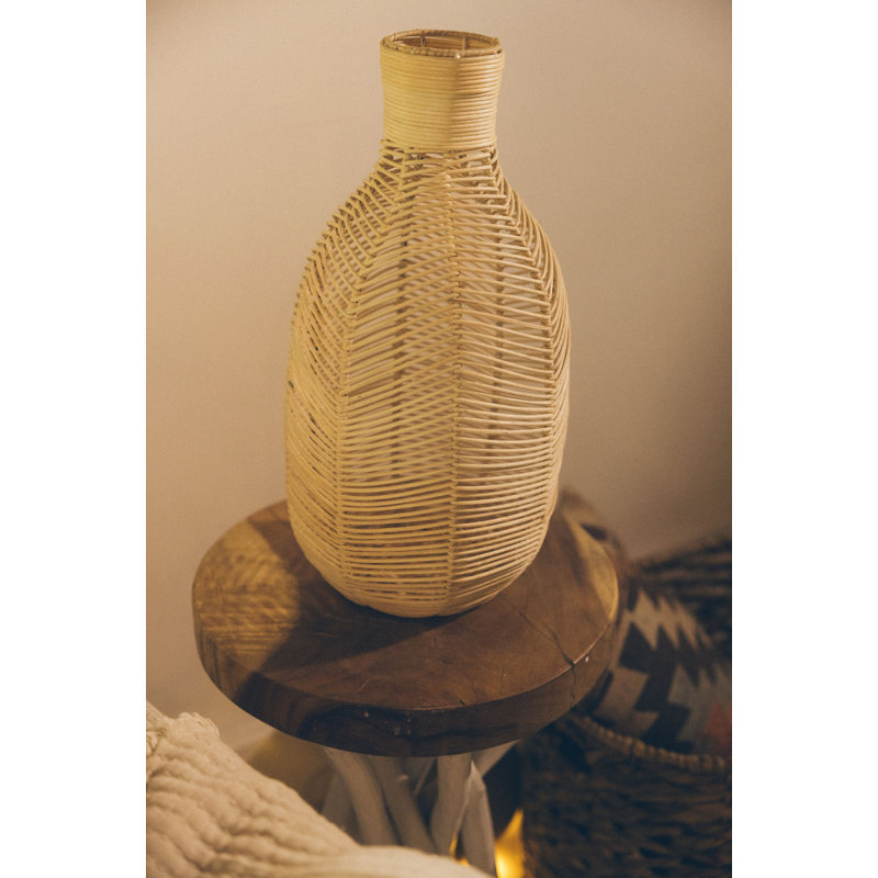 Vase de plancher en bois naturel 17 po Beonica