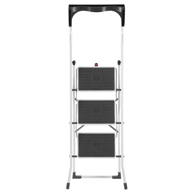 Hailo Folding Step Stool, Non-Slip 3 Step Steel Ladder for Home & Kitchen