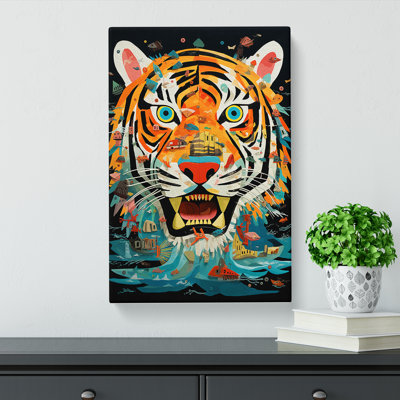 Tiger Dadaism - Wrapped Canvas