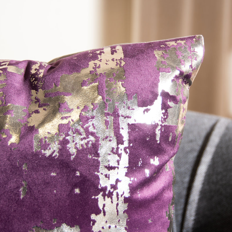  Square Pillow Cover and Insert, Purple