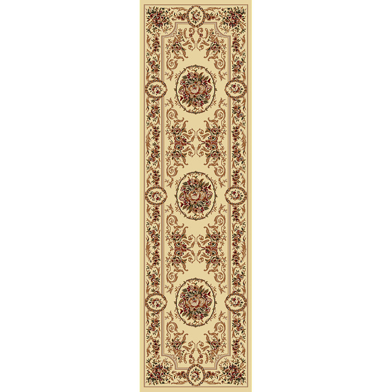 Tapis de zone ivoire oriental Melkon, Tapis de couloir : 2 pi 2 po x 7 pi 7 po