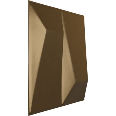 Panneau mural 3D décoratif Locke EnduraWall l 11 7/8 po x H 11 7/8 po, bronze champagne métallique (couvre 0,98 pi2)
