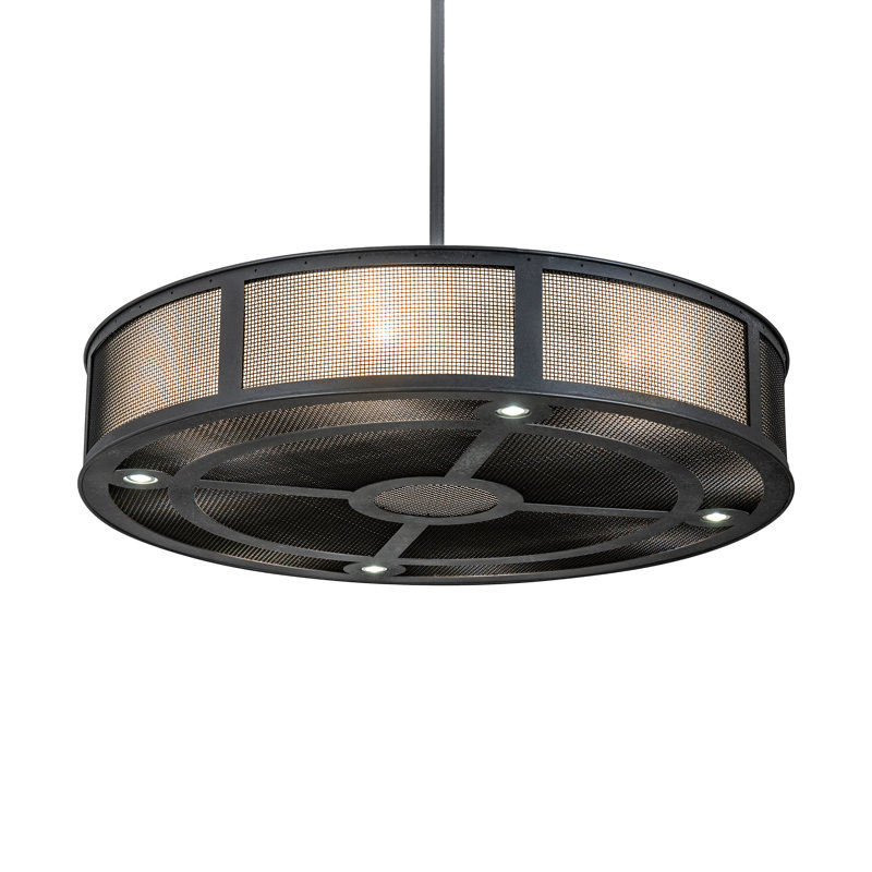 Telluride 8 - Light Dimmable Drum Chandelier