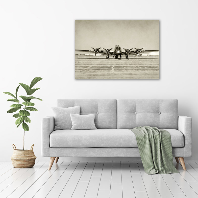 An Old Bomber - No Frame Print on Glass