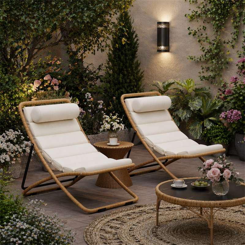Chaise pliante d'extérieur 2 pièces TREXM