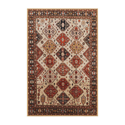 Tapis oriental rouge / beige