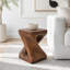 Table d'appoint à la texture imitation bois-1087732550