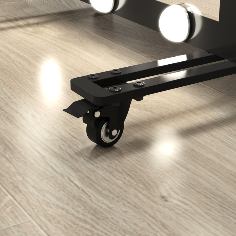 Miroir de sol éclairé sur pied, 63 x 24 pouces, 3 modes de couleur, Smart Touch, amovible, adapté à la chambre à coucher et au salon, cadre à commande tactile pour meuble-lavabo, aluminium pour les toilettes