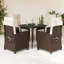Ensemble repas de patio 5 pièces avec coussins en polyester Latitude Run®-983870504-971059660-977010122