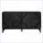 Sideboard, 60.5'' Farmhouse Mid-Century Black Buffet with Storage &amp; Adjustable Shelves | Solid Wood + MDF