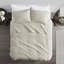 Ensemble de courtepointe 3 pièces crème double / grand