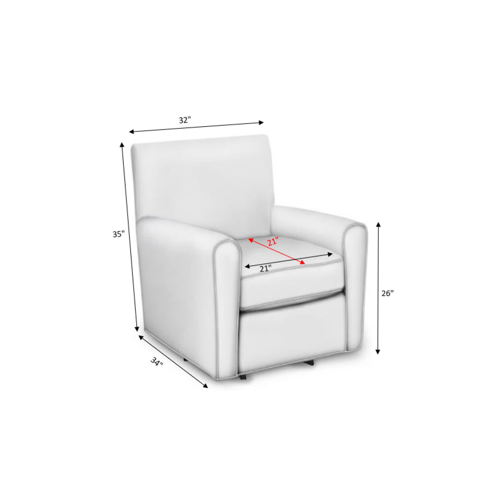 Mikeno Upholstered Swivel Armchair, Madaket 10 Beige