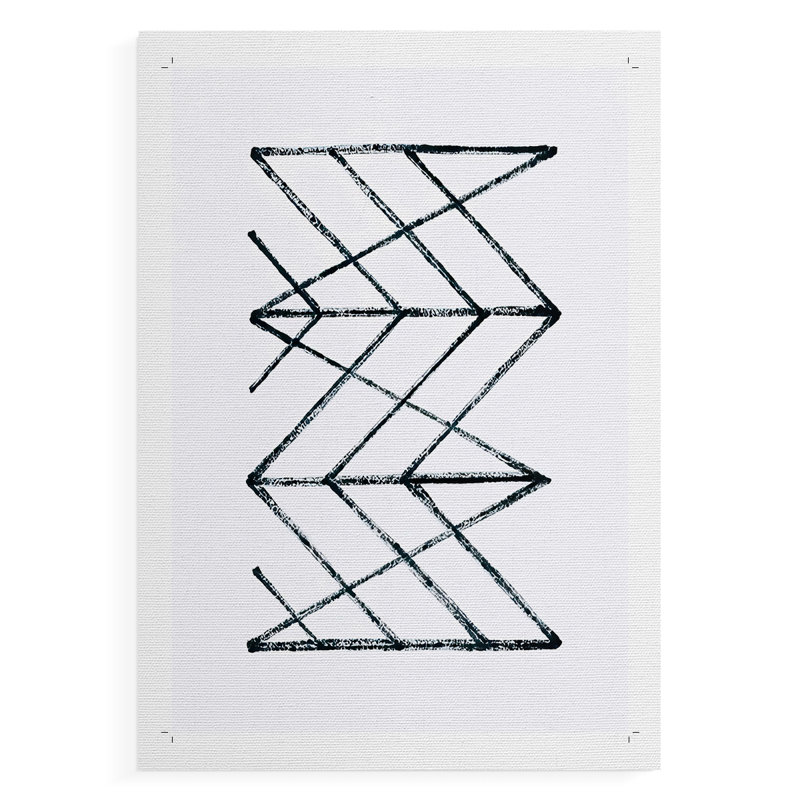 Méditation géométrique I - impression sur toile seulement - NON-CADRE, H 36 po x l 24 po