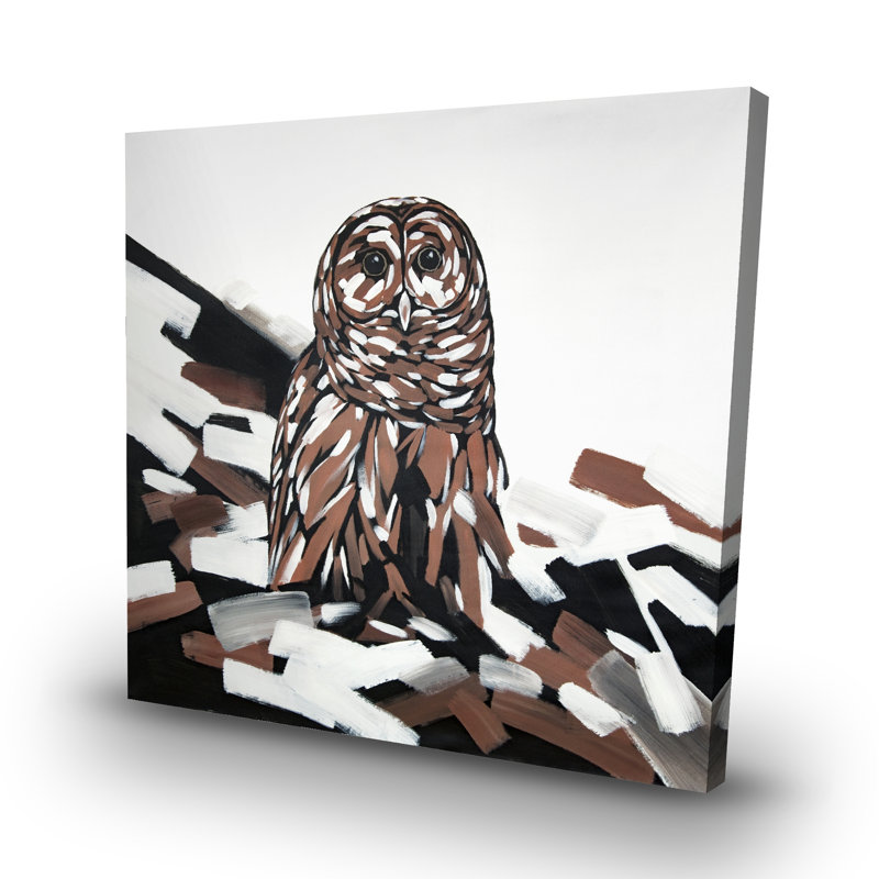 Tawny owl - 32"x32" art on canvas