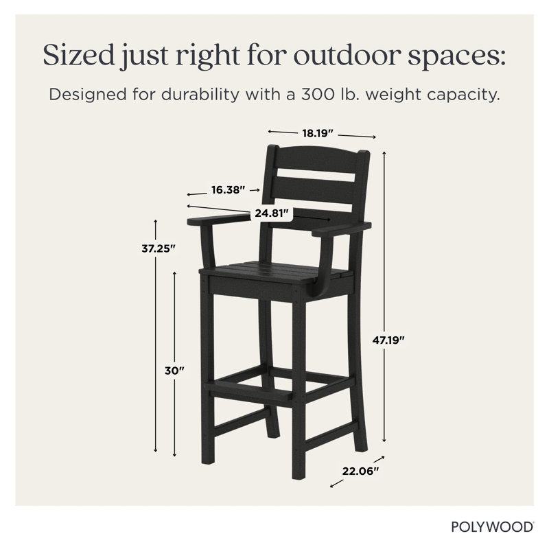 Fauteuil bar Lakeside, Noir