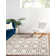 Glam Geometric White Silver Area Rug