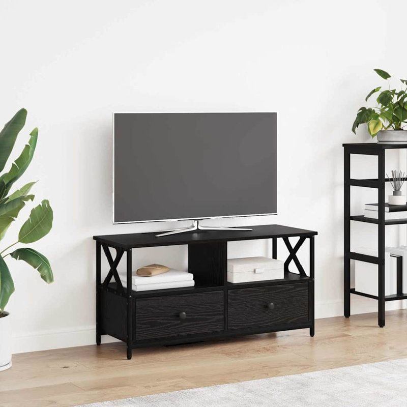 Unfinished TV Stand for TVs up to 40", Black Oak